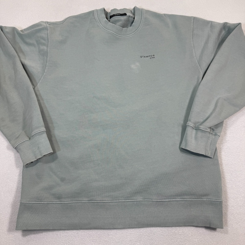 STAMPD Sweatshirt Men XL Light Green Crewneck Pullover Casual‎ Streetwear